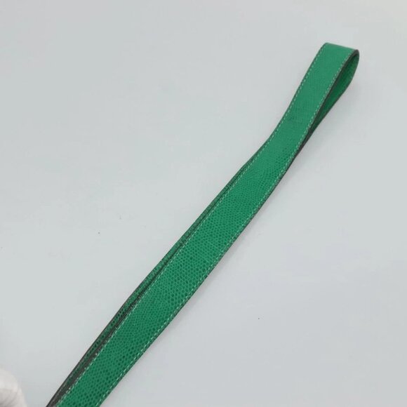 CELINE Shoulder Bag Leather Embossed Green Yellow Red Auth BA973 - Picture 9 of 16